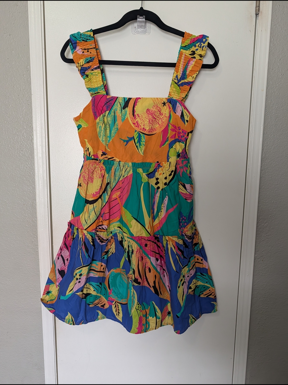 Women's Multicolor Tropical Print Sundress Small Nwt